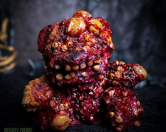 Honeysuckles- Creepy Plush Bear,creepy oddities, horror dolls, macabre gift, zombie animal, creepy toy,gothic toys,weird plushies,scary gift