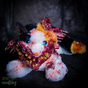 Catnip- Creepy Plush Cat, creepy oddities, horror dolls, macabre gift, zombie animal, creepy toy, gothic toys, weird plushies, scary gift