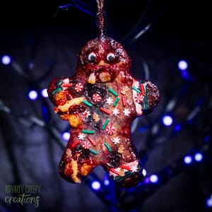 Gingerdead Creep Ornament #209- creepy doll, haunted dolls, creepy cute, oddities, horror decor,scary doll,ooak doll,gothic doll,creepy af