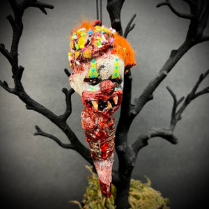 Creepy Ornament #149, creepy clown, horror clown, clowning, scary clown, clowns, killer clowns, clown dolls, creepy dolls, creepy dolls gift