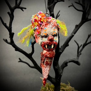 Creepy Ornament #147, creepy clown, horror clown, clowning, scary clown, clowns, killer clowns, clown dolls, creepy dolls, creepy dolls gift
