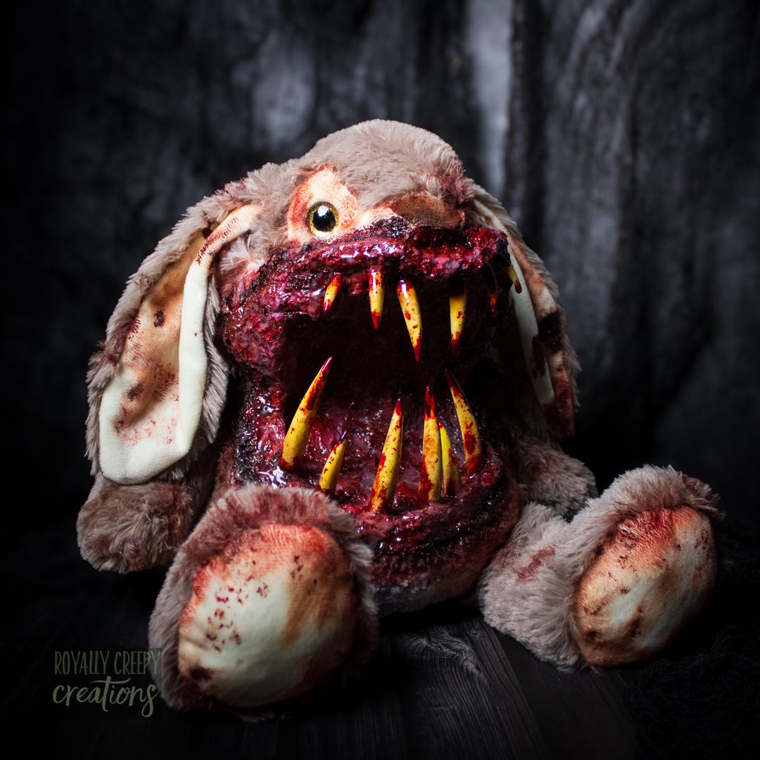 Thumpy Pink Rabbit Thumpy Creepy Bunny Rabbit Plushie – Goth Horror Art Decor - Etsy