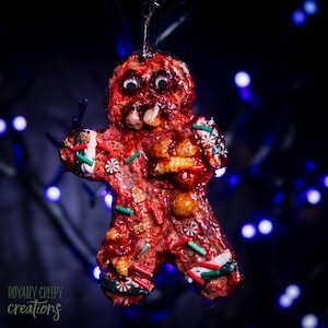 Gingerdead Creep Ornament #207- creepy doll, haunted dolls, creepy cute, oddities, horror decor,scary doll,ooak doll,gothic doll,creepy af