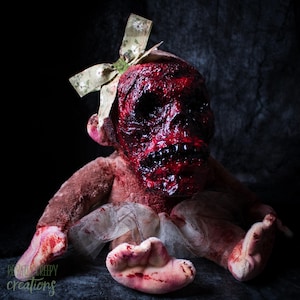 Velma- oddities monkey creepy doll gothic horror ooak dolls scary decor spooky cute halloween horror props gift weirdcore haunted dark art