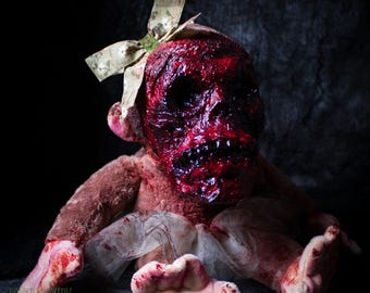 Velma- oddities monkey creepy doll gothic horror ooak dolls scary decor spooky cute halloween horror props gift weirdcore haunted dark art