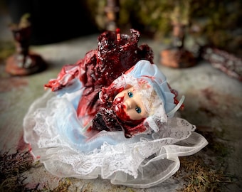 Decapitated Creepie- creepy doll, haunted dolls, creepy cute, oddities,, horror decor, scary doll, ooak doll, macabre,gothic doll,horror art