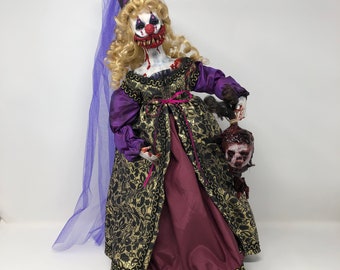 Chasity- oddities doll, uncanny oddities, horror artdoll, ooak doll creepy, goth decor oddities, macabre gift, gory art, creepy doll, weird
