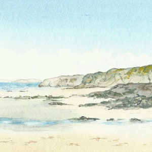 Original watercolour landscape painting &#39;North from Little Haven&#39;