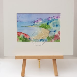 Original watercolour landscape painting in mount. &#39;Ardslignish&#39;