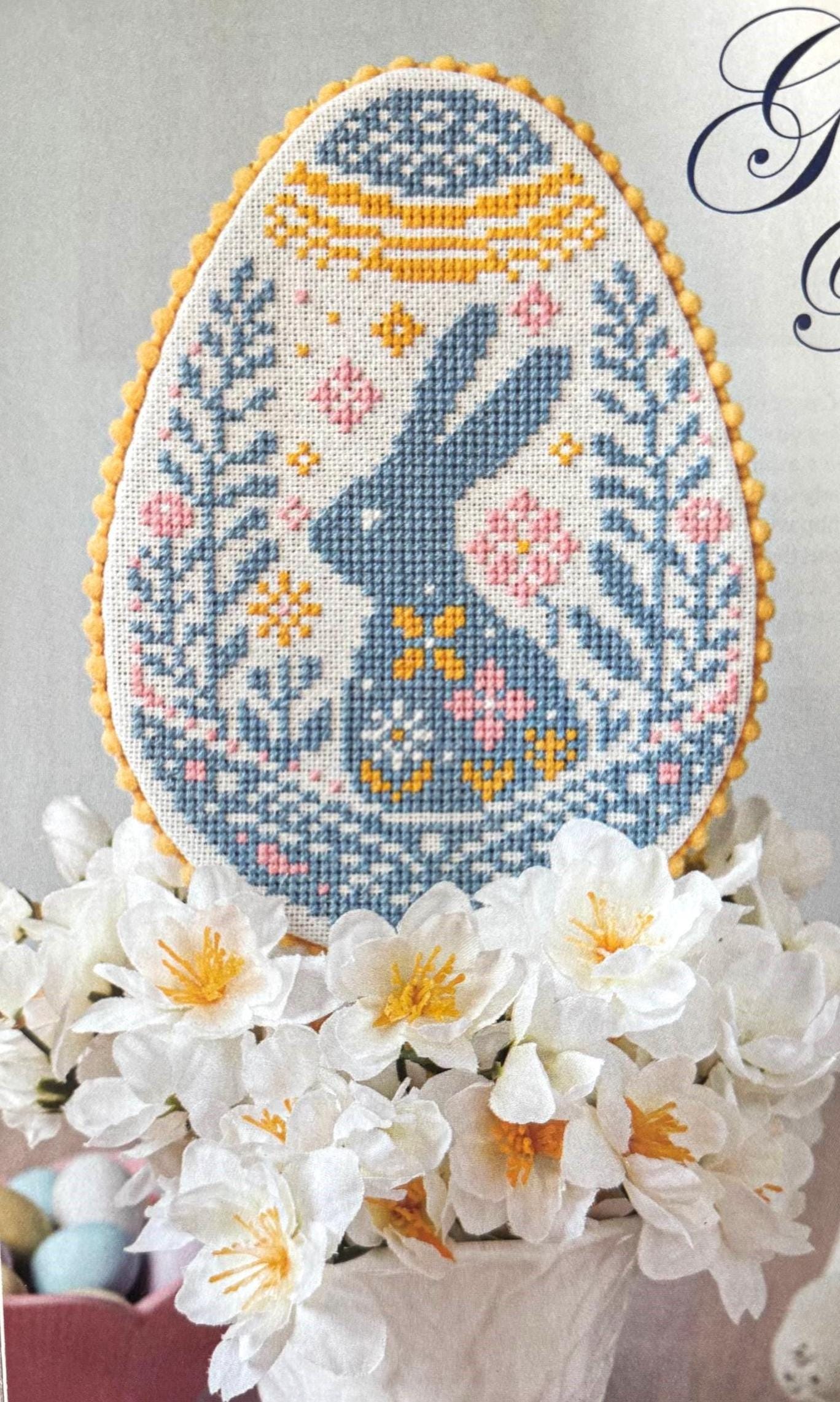 Easter Bunny Cross Stitch Pattern, Spring Bunny Embroidery PDF ...