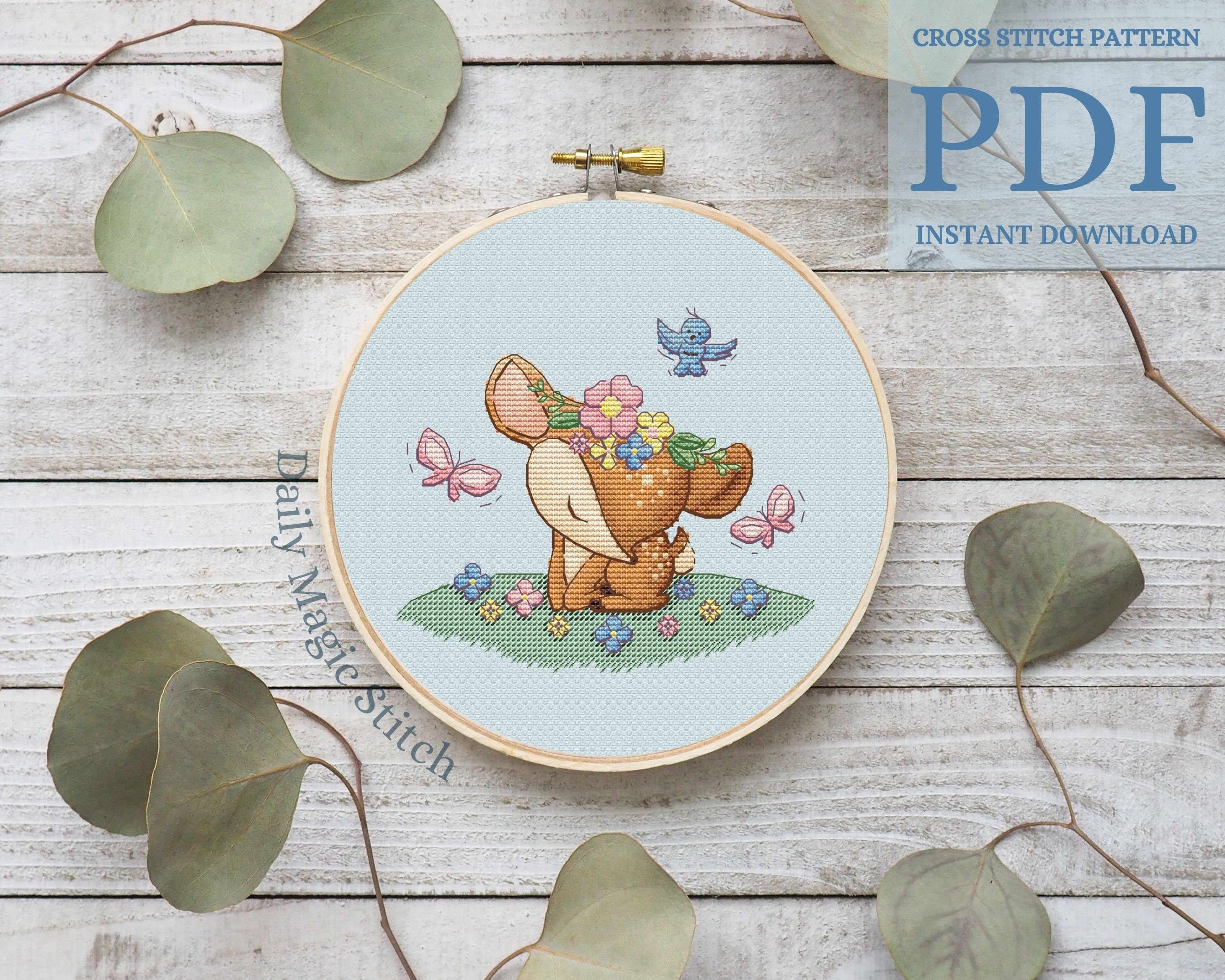 Kit Punto Croce Colibrì Per Principianti - Schemi Prestampati, 36x36 Cm, Completo Di Filo E Aghi - Foto 14