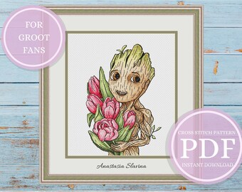 Guardians Of The Galaxy Cross Stitch Pattern Groot Rocket Etsy