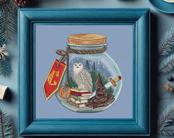 Bookish cross stitch