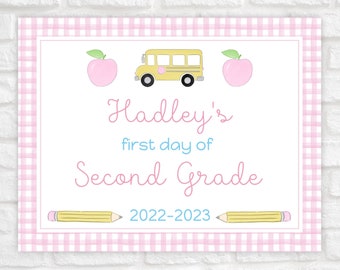 Back to School Sign Printable, First Day of School Sign Editable, Printable First Day of School Sign, Digital Back to School Sign