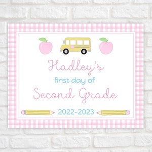 Back to School Sign Printable, First Day of School Sign Editable, Printable First Day of School Sign, Digital Back to School Sign