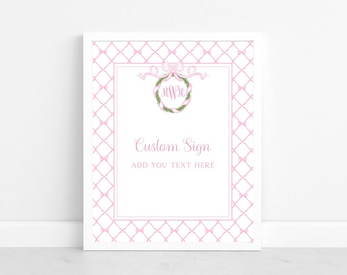 Grandmillennial Baby Boy Shower Sign
