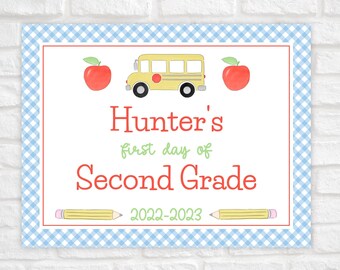 Back to School Sign Printable, First Day of School Sign Editable, Printable First Day of School Sign, Digital Back to School Sign