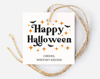 Happy Halloween Gift Tag | Printable Halloween Treat Tag | Editable Trick or Treat Favor Tag
