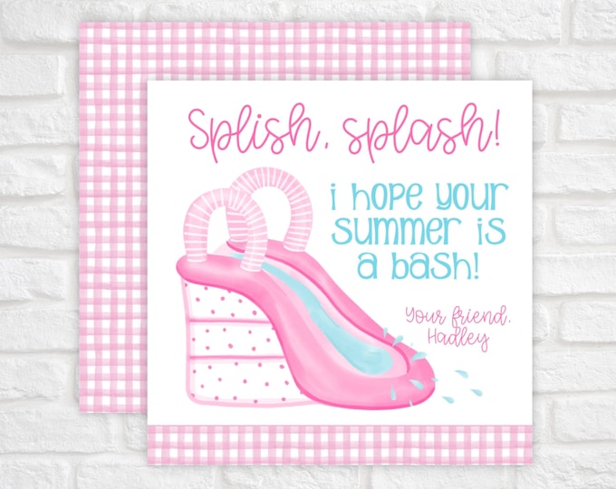 Last Day of School Tag Printable, Splish Splash Summer Gift Tag, Last Day of School Favor Tag, End of School Year Tags, Classmate Treat Tag