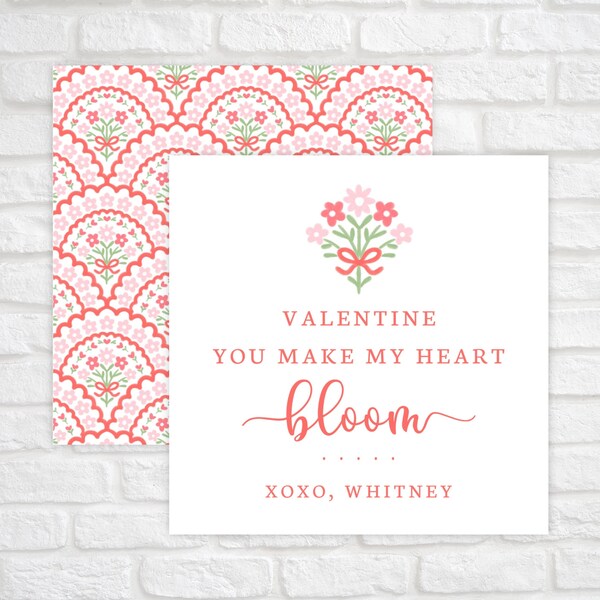 Flower Valentine Cards - Etsy