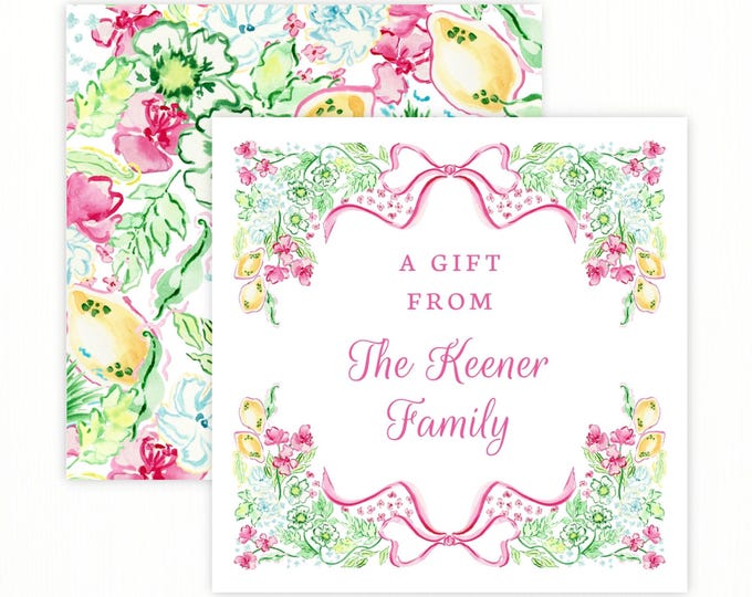 Printable Floral and Lemon Gift Tag