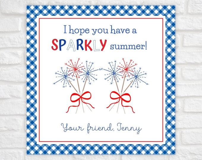 End of School Gift Tags for Class Printable, Last Day of School Gift for Students, Summer End of School Gift, 4th of July Firecracker Tag