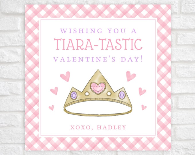 Printable Princess Tiara Valentine Tag