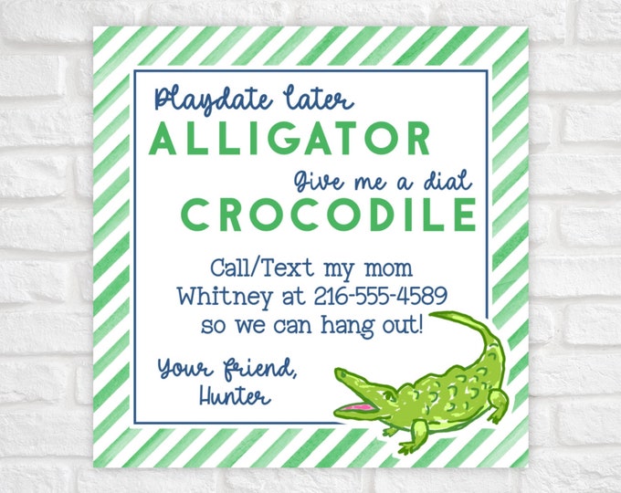 Printable End of School Tags for Kids, Play Date Calling Card, Summer Play Date Card, Play Date Business Card, Keep in Touch Contact Card