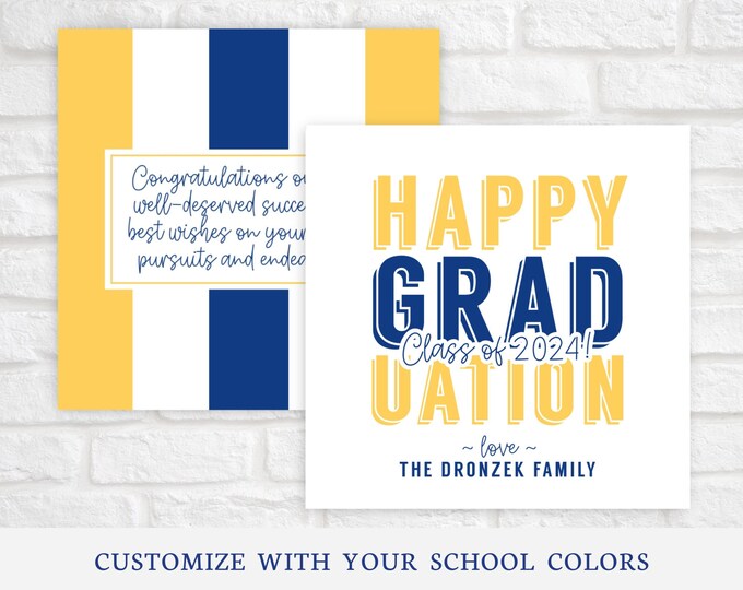 Printable Happy Graduation Class of 2024 Gift Tag