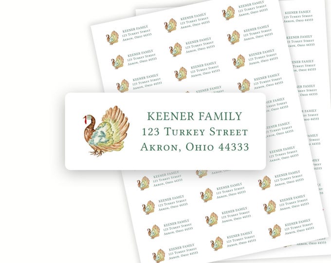 Printed Thanksgiving Return Address Labels