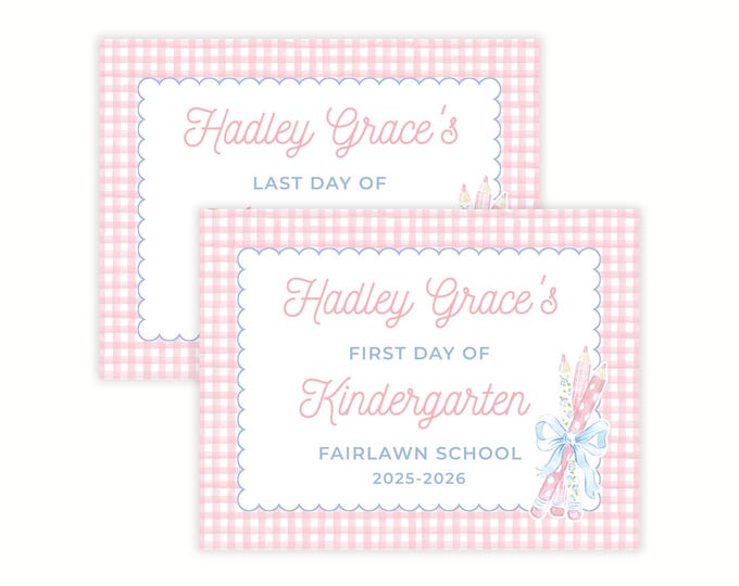 Pencil and Bow Back to School Sign
