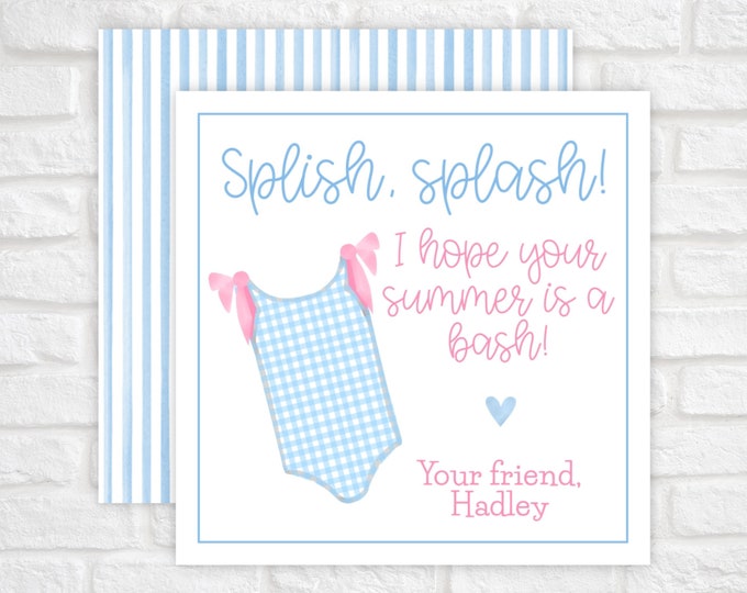 Splish Splash Hope Your Summer Is A Bash Gift Tag