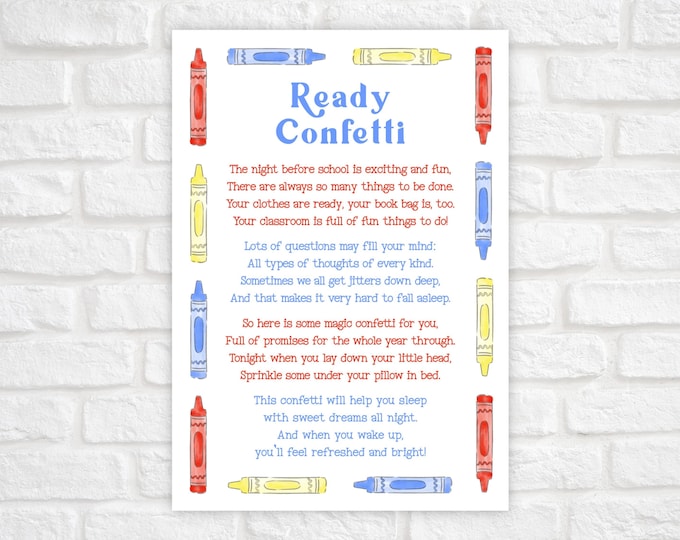 Ready Confetti Crayon Printable