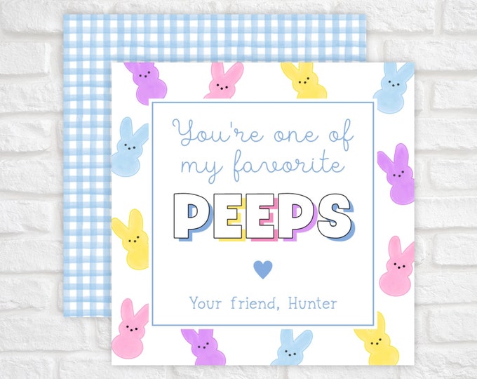 Easter Peeps Gift Tags Printable