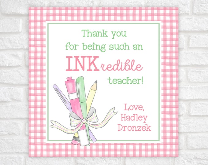 INK-credible Teacher Appreciation Gift Tag