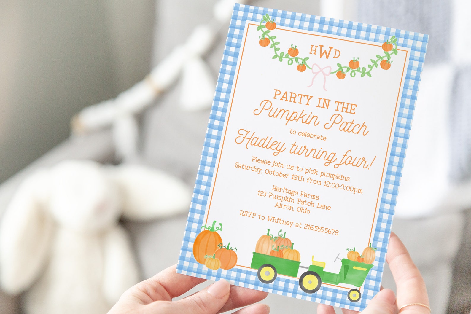 Printable Pumpkin Patch Birthday Invitation Fall Autumn - Etsy