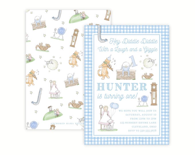 Printable Nursery Rhyme Birthday Party Invitation