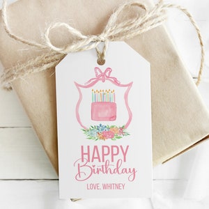 Happy Birthday Tag Printable, Gift Tags Template, Editable Happy Birthday Gift Tags, Kids Gift Tags, Personalized Gift Tags