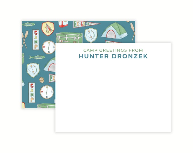 Personalized Camp Stationery Set for Boys