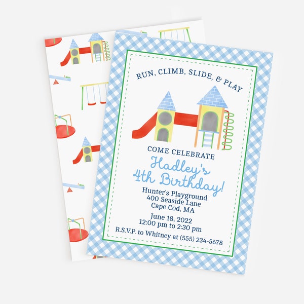 Indoor Playground Birthday Party Invitation - Etsy