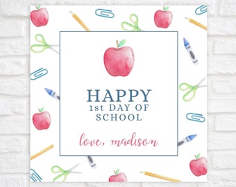 Printable Back to School Gift Tag, Back to School Favor Tags, Back to School Gifts for Students, First Day of School Gift Tag, Treat Tag