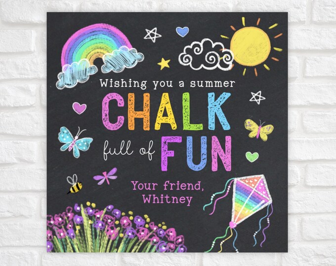 Printable Chalkboard Chalk Full of Fun End of the Year Tags
