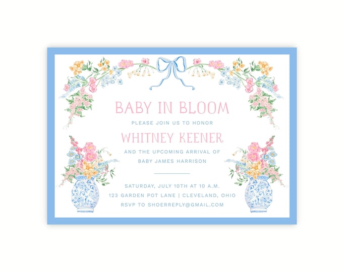 Baby in Bloom Shower Invitation