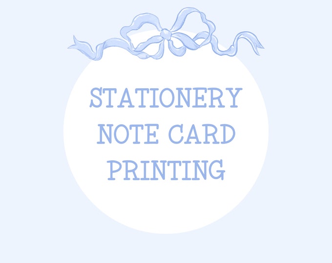 Stationery Note Card Set - 5.5" x 4.25" Printing Service - Matching Envelopes and Two Sided Printing Included