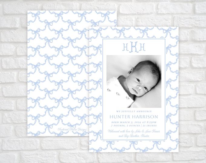 Printable Birth Announcement Card