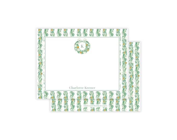 Modern Neutral Wreath Notecards