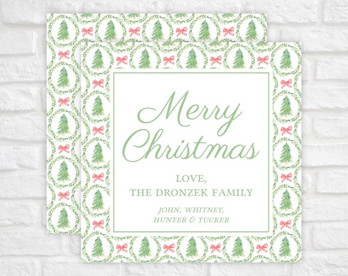 Christmas Gift Tags Printable, Printable Christmas Tags, Christmas Gift Tags Personalized, Watercolor Christmas Gift Tags, Grandmillennial