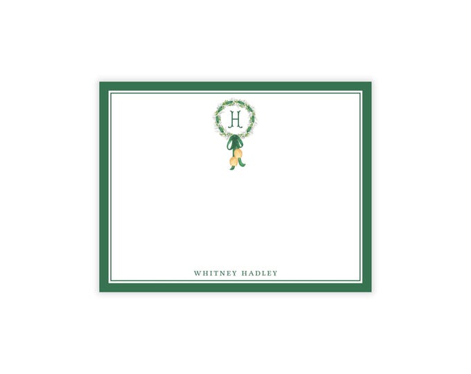 Wreath and Bells Christmas Notecards