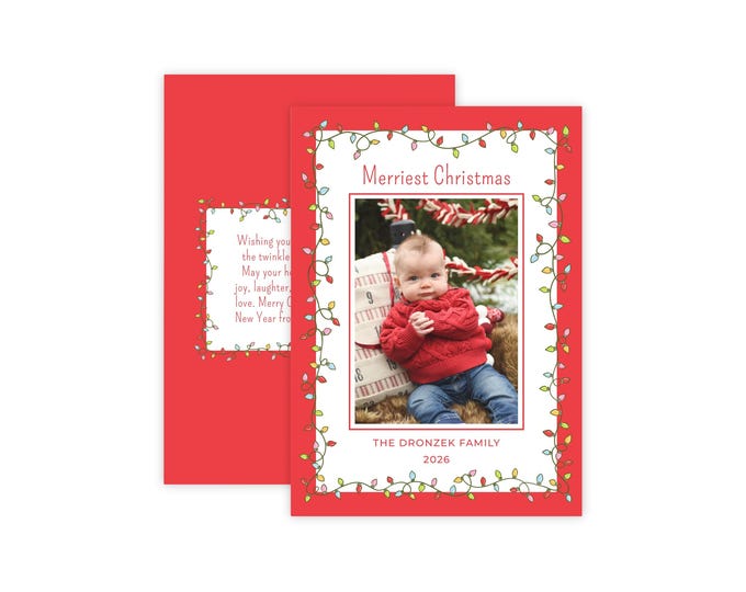 Christmas Lights Holiday Photo Card