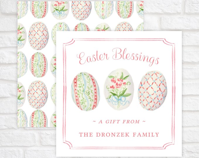 Printable Watercolor Heirloom Easter Egg Tag